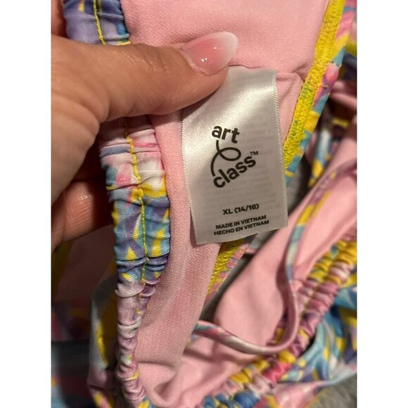 Art Class Target Girls XL 14/16 Yellow Tropical Floral Bikini 2-Piece Set - Picture 8 of 8